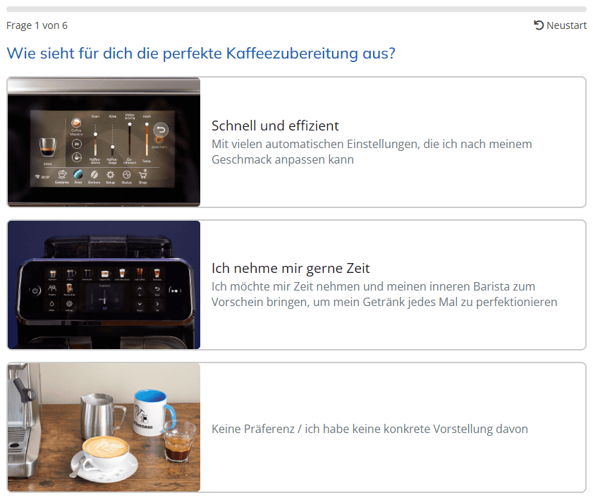 Kaffeevollautomat Finder Screenshot