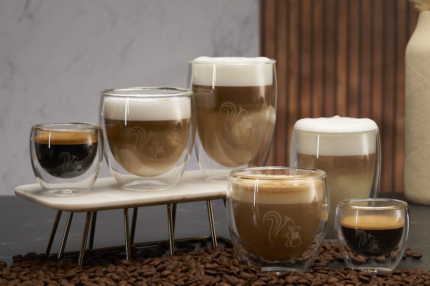 Doppelwandige Kaffeegläser in 3 Größen – Coffeeness