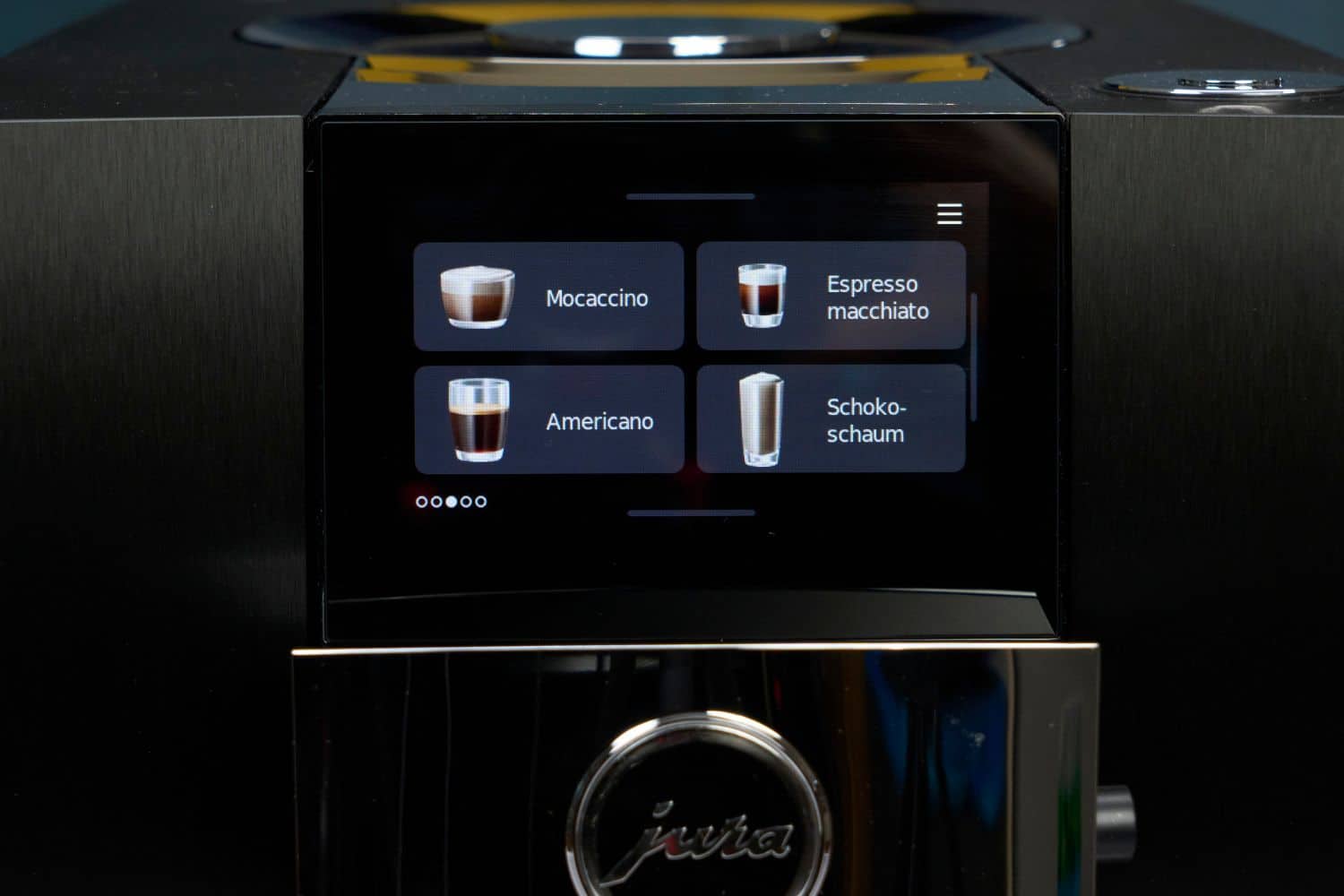 Jura Z10 EB Getraenkeauswahl nah